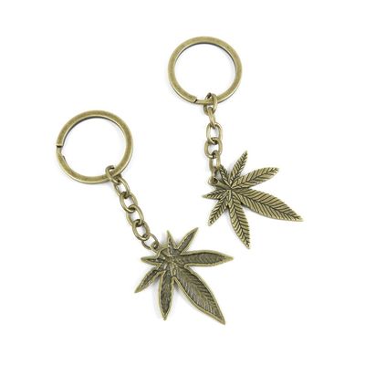 4044 Charms 30 Pieces Fashion Jewelry Keyring Keychain Door Car Key Tag Ring Chain Supplier Supply Wholesale Bulk Lots O6LG5 Maple Leaf Leaves
