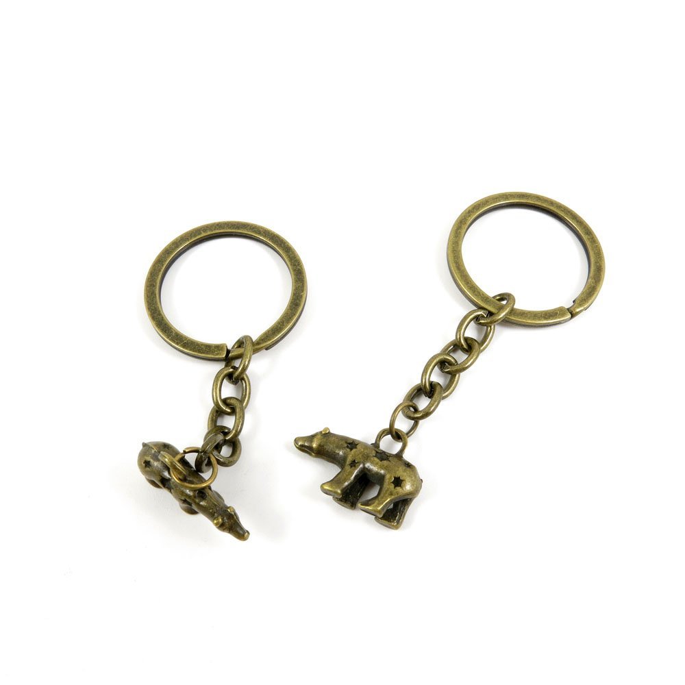 10 Pieces Fashion Jewelry Keyring Keychain Door Car Key Tag Ring Chain Supplier Supply Wholesale Bulk Lots Y4ON3 Polar Bear