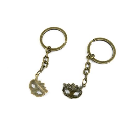 20 Pieces Fashion Jewelry Keyring Keychain Door Car Key Tag Ring Chain Supplier Supply Wholesale Bulk Lots O5WK8 Carnival Mask