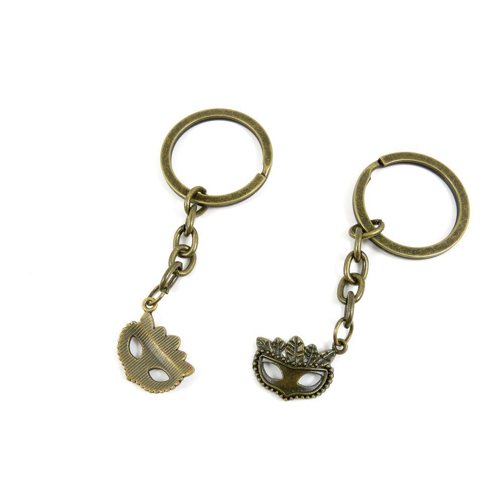 20 Pieces Fashion Jewelry Keyring Keychain Door Car Key Tag Ring Chain Supplier Supply Wholesale Bulk Lots O5WK8 Carnival Mask