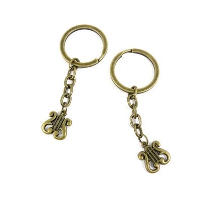 40 Pieces Fashion Jewelry Keyring Keychain Door Car Key Tag Ring Chain Supplier Supply Wholesale Bulk Lots W2CA8 Harp