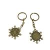 15 Pieces Fashion Jewelry Keyring Keychain Door Car Key Tag Ring Chain Supplier Supply Wholesale Bulk Lots E7RX7 Snowflake Cabochon Setting Blanks view 1