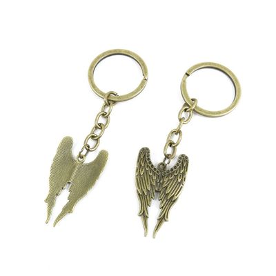 10 Pieces Fashion Jewelry Keyring Keychain Door Car Key Tag Ring Chain Supplier Supply Wholesale Bulk Lots S0BB6 Angel Wings