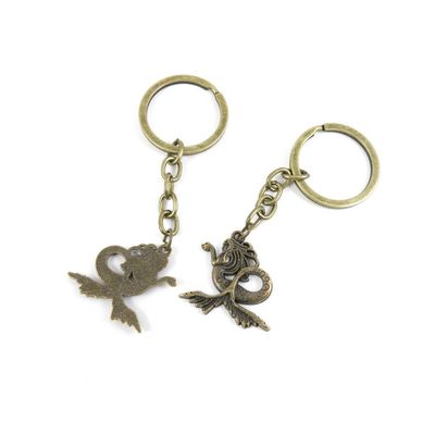 30 Pieces Fashion Jewelry Keyring Keychain Door Car Key Tag Ring Chain Supplier Supply Wholesale Bulk Lots D3CA4 Mermaid