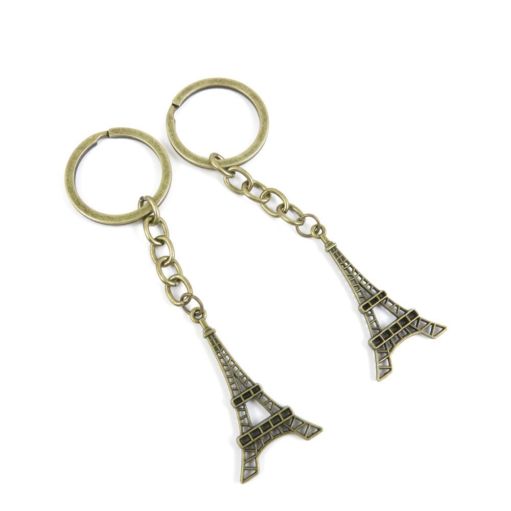20 Pieces Fashion Jewelry Keyring Keychain Door Car Key Tag Ring Chain Supplier Supply Wholesale Bulk Lots B5CY9 Paris Eiffel Tower