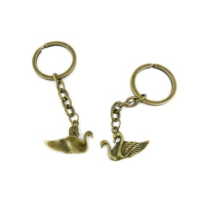 4044 Charms 40 Pieces Fashion Jewelry Keyring Keychain Door Car Key Tag Ring Chain Supplier Supply Wholesale Bulk Lots Y2ZS8 Mandarin Duck