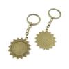 4044 Charms 10 Pieces Fashion Jewelry Keyring Keychain Door Car Key Tag Ring Chain Supplier Supply Wholesale Bulk Lots H4LJ1 Sun Round Cabochon Frame Setting 25mm view 1