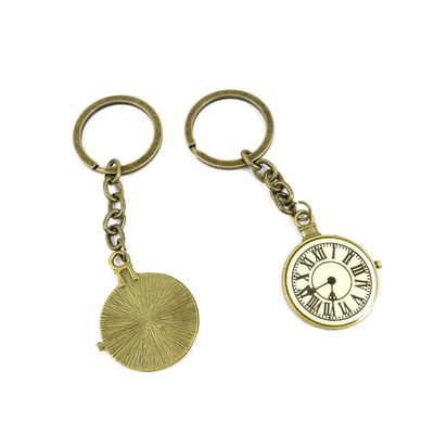 10 Pieces Fashion Jewelry Keyring Keychain Door Car Key Tag Ring Chain Supplier Supply Wholesale Bulk Lots I2EV1 Pocket Watch