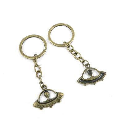 20 Pieces Fashion Jewelry Keyring Keychain Door Car Key Tag Ring Chain Supplier Supply Wholesale Bulk Lots B8MJ1 Alien UFO ET