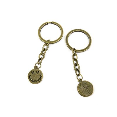 4044 Charms 20 Pieces Fashion Jewelry Keyring Keychain Door Car Key Tag Ring Chain Supplier Supply Wholesale Bulk Lots V9LO6 Grimace