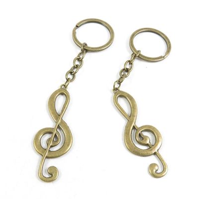 10 Pieces Fashion Jewelry Keyring Keychain Door Car Key Tag Ring Chain Supplier Supply Wholesale Bulk Lots H8BU7 Music Musical Note