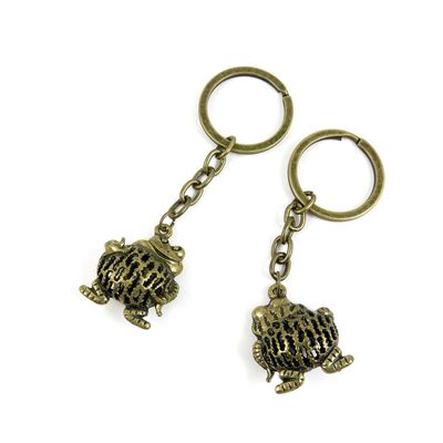 10 Pieces Fashion Jewelry Keyring Keychain Door Car Key Tag Ring Chain Supplier Supply Wholesale Bulk Lots L1WL4 Hollow Frog Prince