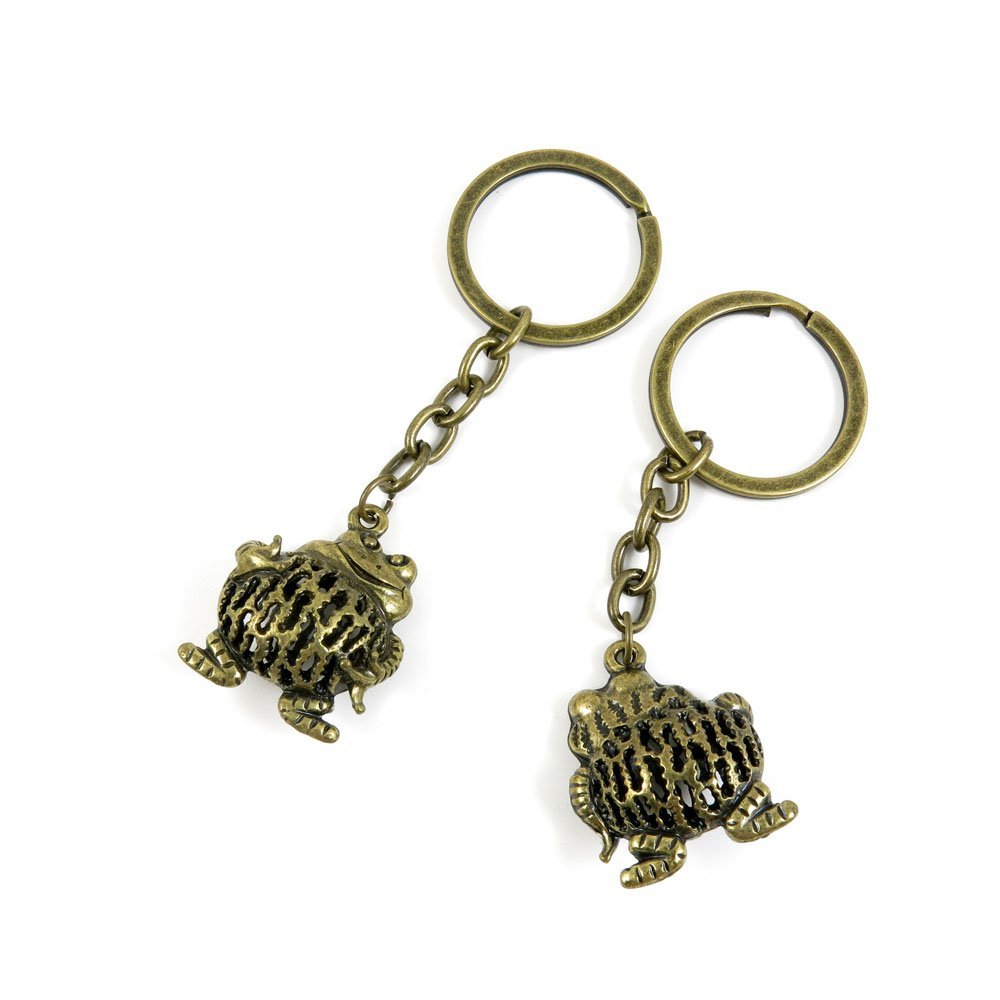 10 Pieces Fashion Jewelry Keyring Keychain Door Car Key Tag Ring Chain Supplier Supply Wholesale Bulk Lots L1WL4 Hollow Frog Prince