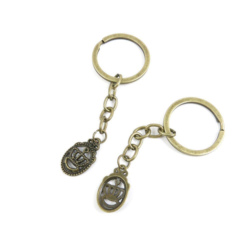4044 Charms 20 Pieces Fashion Jewelry Keyring Keychain Door Car Key Tag Ring Chain Supplier Supply Wholesale Bulk Lots O7RC1 Crown