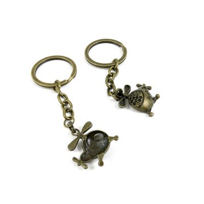 15 Pieces Fashion Jewelry Keyring Keychain Door Car Key Tag Ring Chain Supplier Supply Wholesale Bulk Lots F3RF8 Helicopter