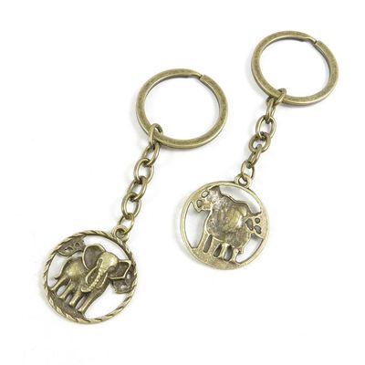 30 Pieces Fashion Jewelry Keyring Keychain Door Car Key Tag Ring Chain Supplier Supply Wholesale Bulk Lots W3HX9 Elephant Tag Signs