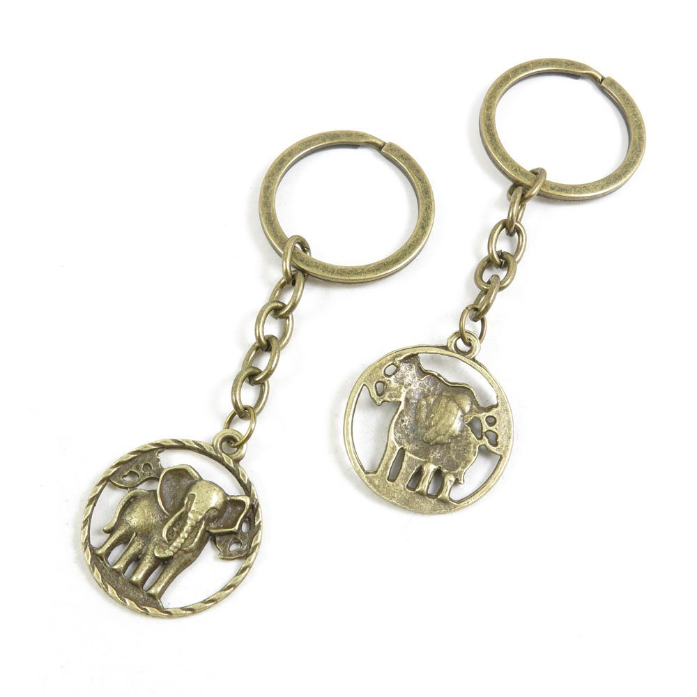 30 Pieces Fashion Jewelry Keyring Keychain Door Car Key Tag Ring Chain Supplier Supply Wholesale Bulk Lots W3HX9 Elephant Tag Signs