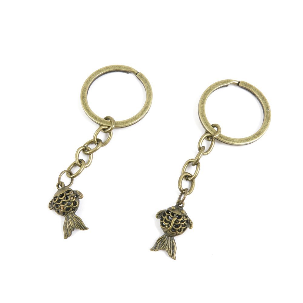 10 Pieces Fashion Jewelry Keyring Keychain Door Car Key Tag Ring Chain Supplier Supply Wholesale Bulk Lots R1UQ8 Goldfish