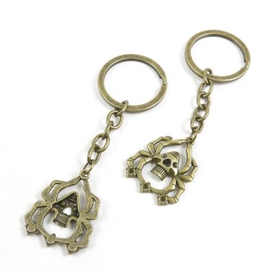 4044 Charms 30 Pieces Fashion Jewelry Keyring Keychain Door Car Key Tag Ring Chain Supplier Supply Wholesale Bulk Lots W6KI9 Skull Spider