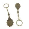 10 Pieces Fashion Jewelry Keyring Keychain Door Car Key Tag Ring Chain Supplier Supply Wholesale Bulk Lots G5KI1 Mirror Cabochon Frame Setting