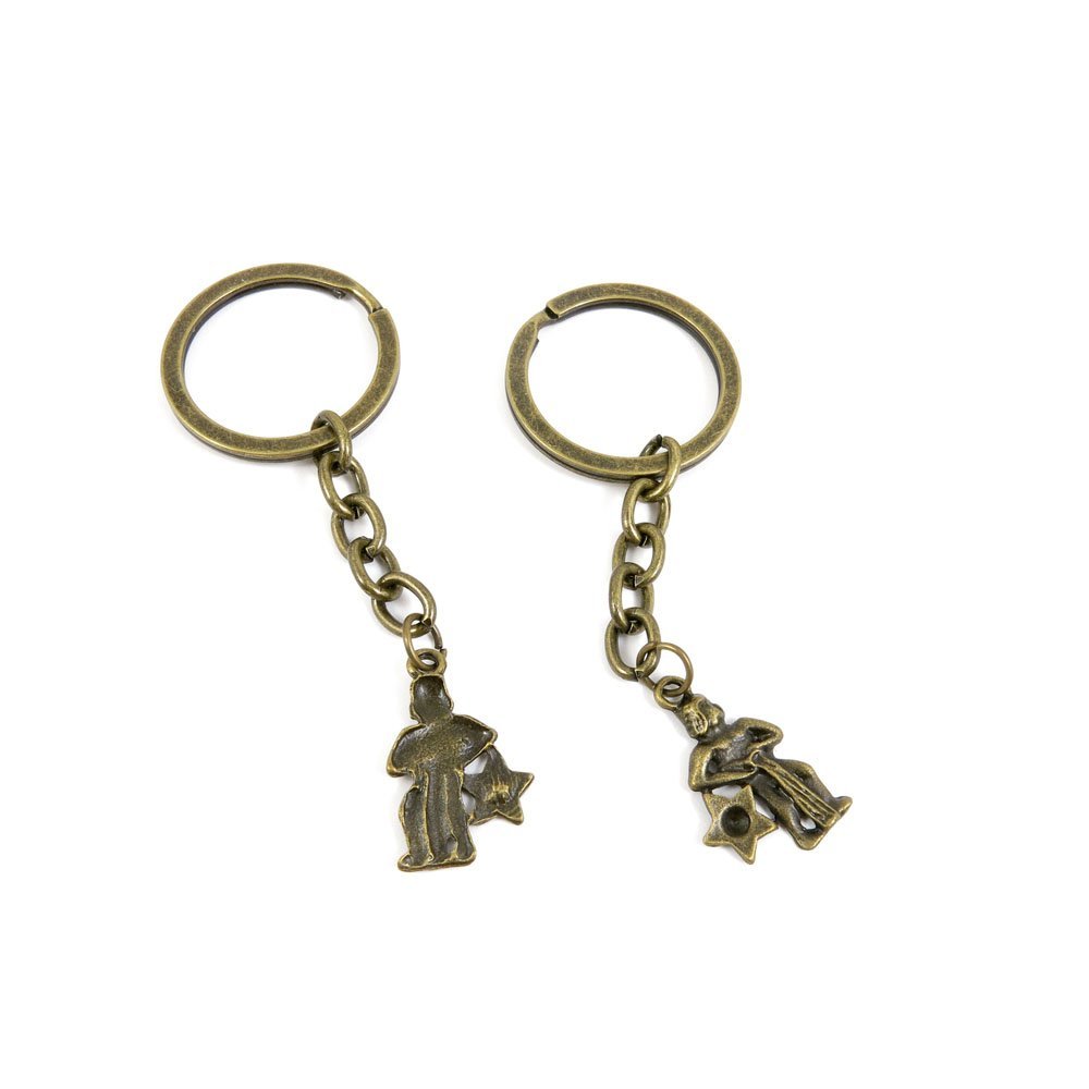20 Pieces Fashion Jewelry Keyring Keychain Door Car Key Tag Ring Chain Supplier Supply Wholesale Bulk Lots D8CZ0 Aquarius