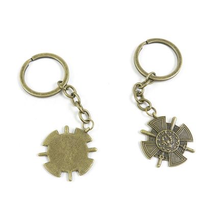 4044 Charms 30 Pieces Fashion Jewelry Keyring Keychain Door Car Key Tag Ring Chain Supplier Supply Wholesale Bulk Lots B6NF6 Sword Cross Shield