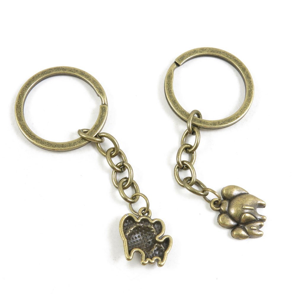 4044 Charms 40 Pieces Fashion Jewelry Keyring Keychain Door Car Key Tag Ring Chain Supplier Supply Wholesale Bulk Lots J4XA4 Mother Child Parent Elephants