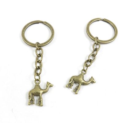 40 Pieces Fashion Jewelry Keyring Keychain Door Car Key Tag Ring Chain Supplier Supply Wholesale Bulk Lots Q5UX1 Camel