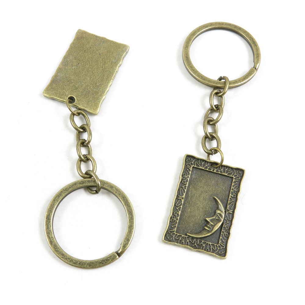 20 Pieces Fashion Jewelry Keyring Keychain Door Car Key Tag Ring Chain Supplier Supply Wholesale Bulk Lots N3YG1 Man in The Moon Tag Signs