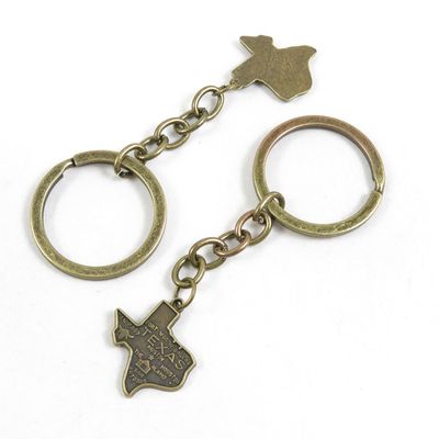 40 Pieces Fashion Jewelry Keyring Keychain Door Car Key Tag Ring Chain Supplier Supply Wholesale Bulk Lots S8BT5 Texas Map Tags