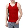 Pure Silk Knit Mens Tank Top Solid US S M L[USS,Red] view 1