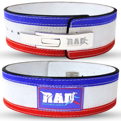 RAD Lever Weight Lifting Gym Belt for Men & Women, Size 38-42 IN, Thick 10MM & Width 4 Inch, Leather, Flag, Jet Black, Pink Camo, Brown, Blue, Camo Green