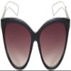 Edge I-Wear Women's Fashion Cat Eye Sunnies with Gradient Lens 32162-AP-3(M.BLK+M.SIL) view 2