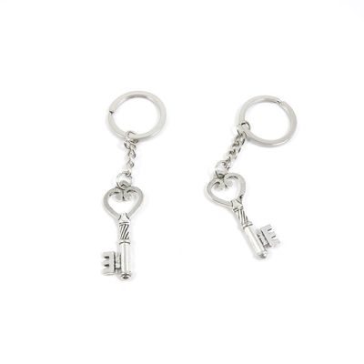 20 Pieces Fashion Jewelry Keyring Keychain Door Car Key Tag Ring Chain Supplier Supply Wholesale Bulk Lots A2TM7 Heart Skeleton Key