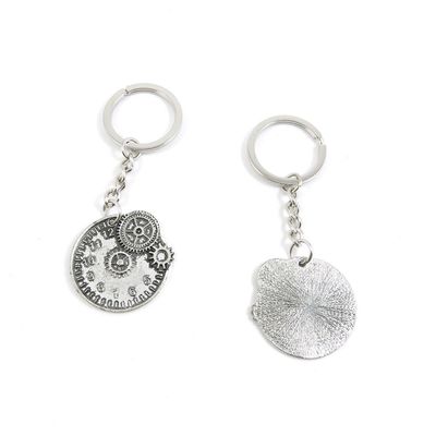 10 Pieces Fashion Jewelry Keyring Keychain Door Car Key Tag Ring Chain Supplier Supply Wholesale Bulk Lots Z3KN3 Cog Steampunk Gear Movement
