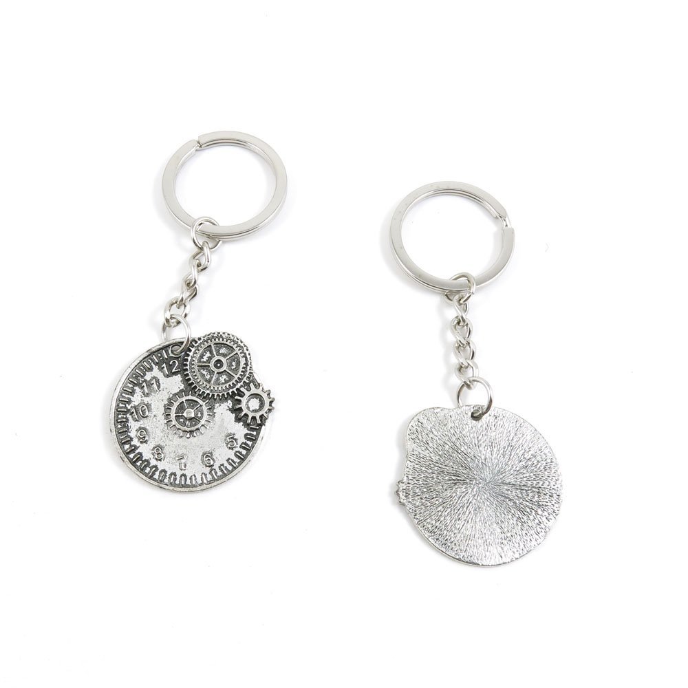10 Pieces Fashion Jewelry Keyring Keychain Door Car Key Tag Ring Chain Supplier Supply Wholesale Bulk Lots Z3KN3 Cog Steampunk Gear Movement