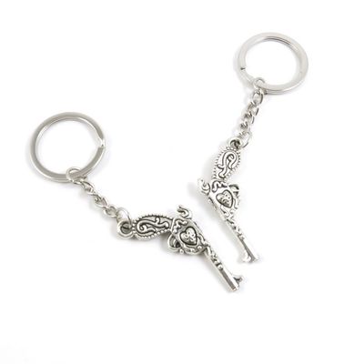 10 Pieces Fashion Jewelry Keyring Keychain Door Car Key Tag Ring Chain Supplier Supply Wholesale Bulk Lots Q1CW8 Exquisite Gun