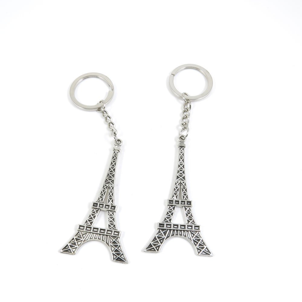 10 Pieces Fashion Jewelry Keyring Keychain Door Car Key Tag Ring Chain Supplier Supply Wholesale Bulk Lots L4EQ4 Paris Eiffel Tower
