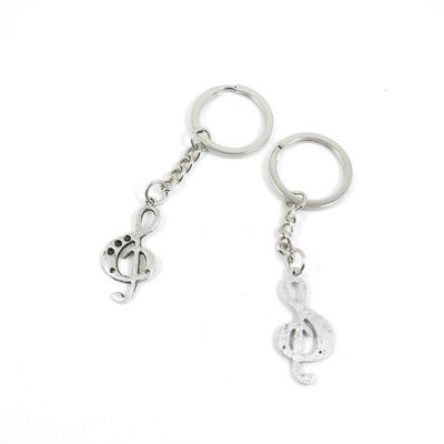 20 Pieces Fashion Jewelry Keyring Keychain Door Car Key Tag Ring Chain Supplier Supply Wholesale Bulk Lots H5ZY8 Music Musical Note
