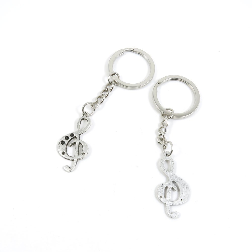 20 Pieces Fashion Jewelry Keyring Keychain Door Car Key Tag Ring Chain Supplier Supply Wholesale Bulk Lots H5ZY8 Music Musical Note
