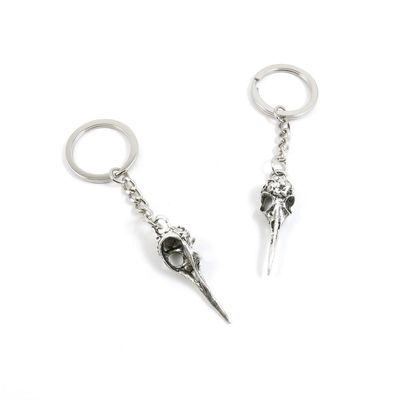 10 Pieces Fashion Jewelry Keyring Keychain Door Car Key Tag Ring Chain Supplier Supply Wholesale Bulk Lots J6DW4 Bird Head Skull