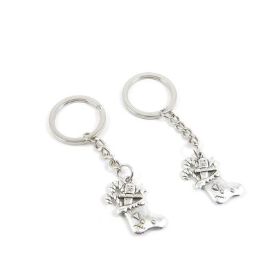 30 Pieces Fashion Jewelry Keyring Keychain Door Car Key Tag Ring Chain Supplier Supply Wholesale Bulk Lots O8SJ6 Christmas Socks