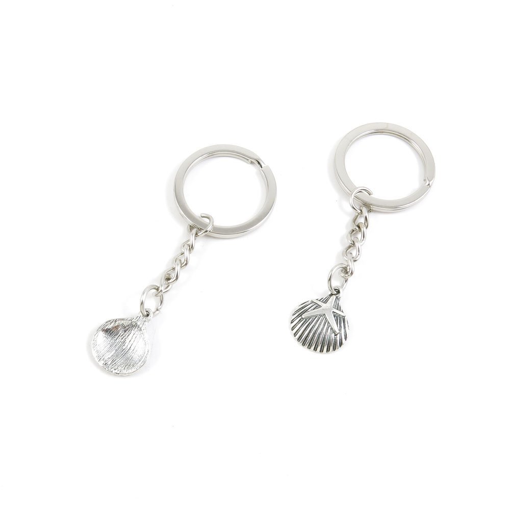 25 Pieces Fashion Jewelry Keyring Keychain Door Car Key Tag Ring Chain Supplier Supply Wholesale Bulk Lots K7ED1 Starfish Shell