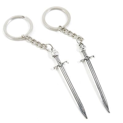 20 Pieces Fashion Jewelry Keyring Keychain Door Car Key Tag Ring Chain Supplier Supply Wholesale Bulk Lots C7BD3 Leopard Sword