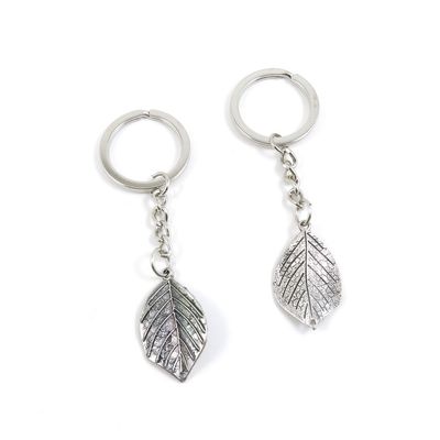 30 Pieces Fashion Jewelry Keyring Keychain Door Car Key Tag Ring Chain Supplier Supply Wholesale Bulk Lots A4KJ3 Leaf Leaves