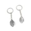 30 Pieces Fashion Jewelry Keyring Keychain Door Car Key Tag Ring Chain Supplier Supply Wholesale Bulk Lots A4KJ3 Leaf Leaves view 1