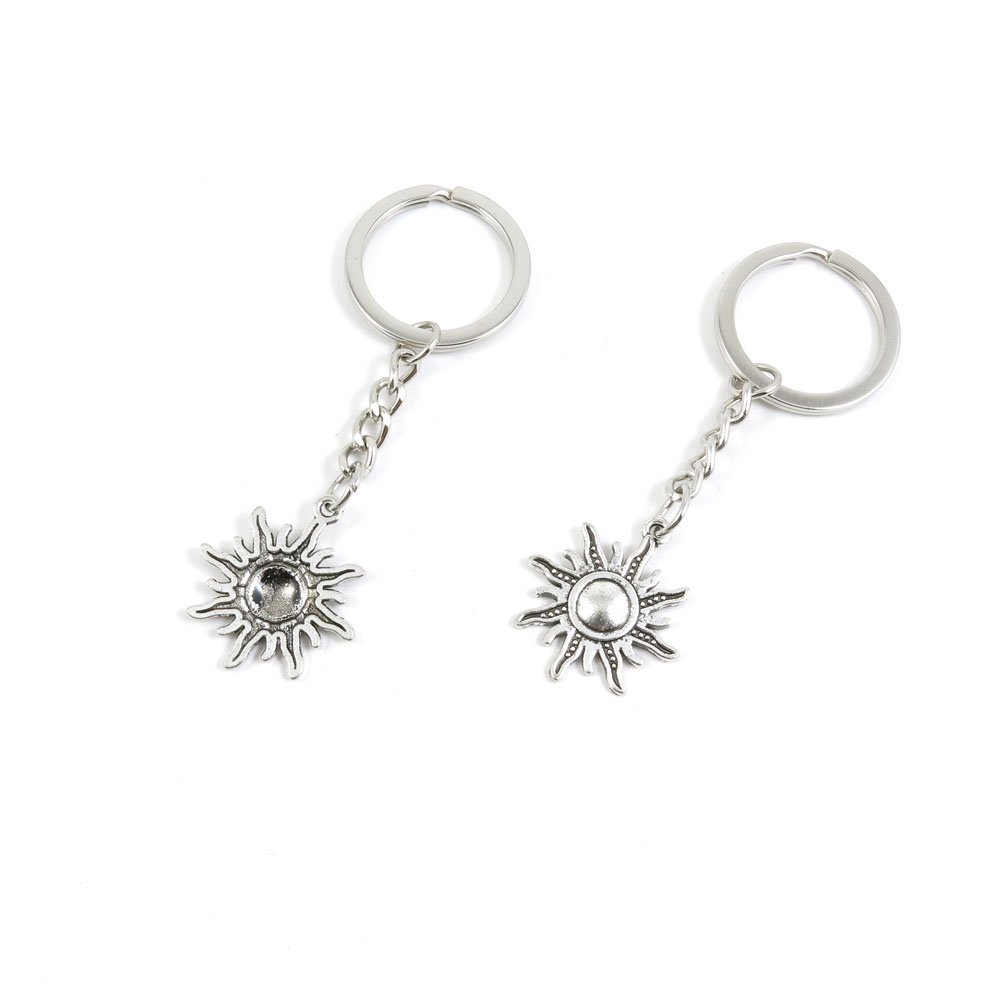 20 Pieces Fashion Jewelry Keyring Keychain Door Car Key Tag Ring Chain Supplier Supply Wholesale Bulk Lots W9OS9 Sun Titan