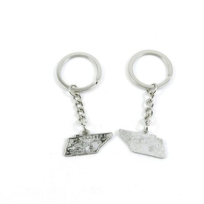 30 Pieces Fashion Jewelry Keyring Keychain Door Car Key Tag Ring Chain Supplier Supply Wholesale Bulk Lots E6OT7 Tennessee Map Tags