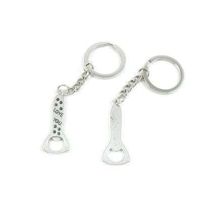 15 Pieces Fashion Jewelry Keyring Keychain Door Car Key Tag Ring Chain Supplier Supply Wholesale Bulk Lots T4DZ2 Love You Bottle Opener