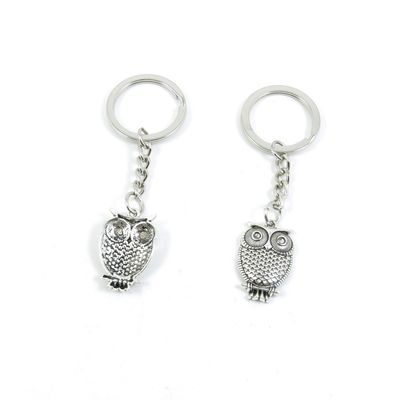 40 Pieces Fashion Jewelry Keyring Keychain Door Car Key Tag Ring Chain Supplier Supply Wholesale Bulk Lots P8FY1 Owl